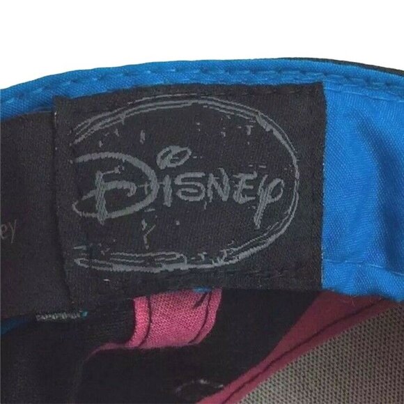 Disney Mickey Mouse Embroidered Black Snapback Hat Flat Bill 90s Adjustable - Picture 8 of 8